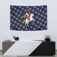 Horse And Santa Claus Christmas Christmas Tapestry Xmas Holiday Patterns - Wonder Print Shop