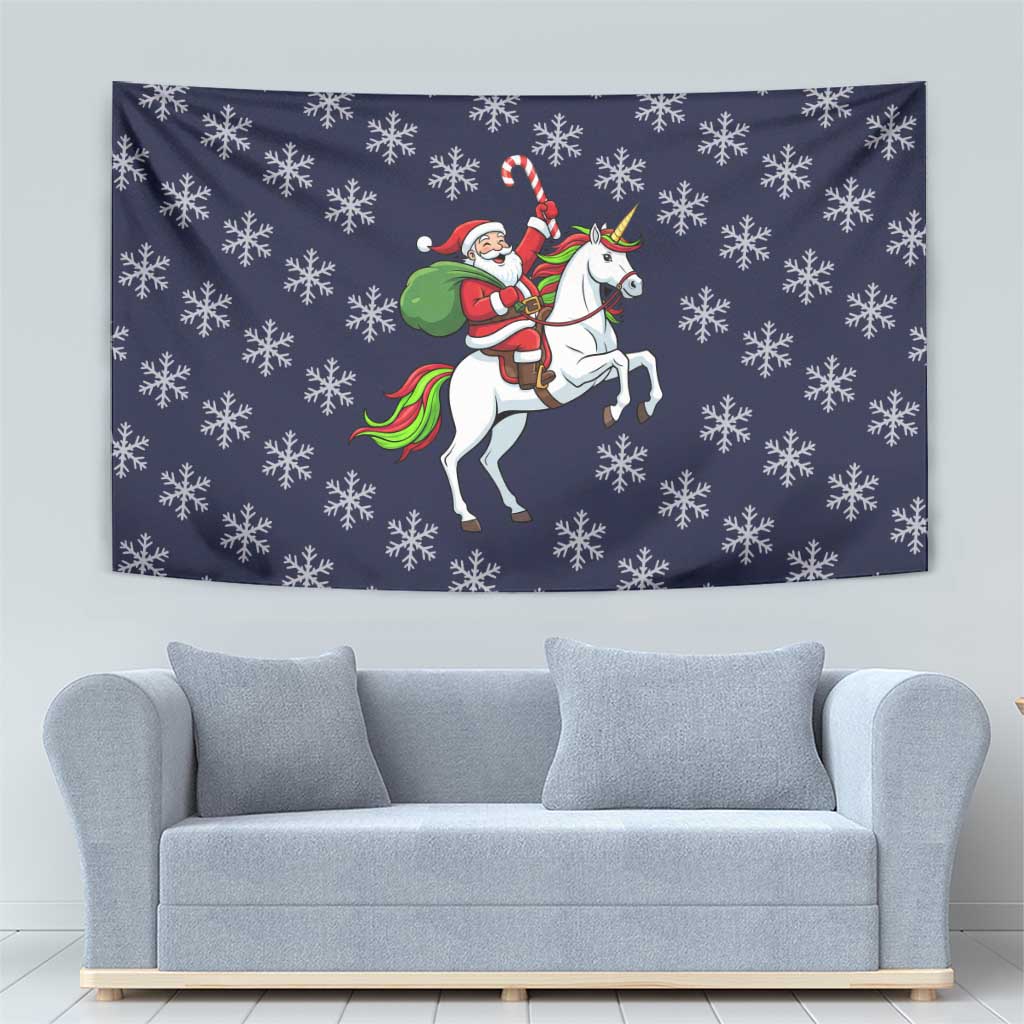 Horse And Santa Claus Christmas Christmas Tapestry Xmas Holiday Patterns - Wonder Print Shop