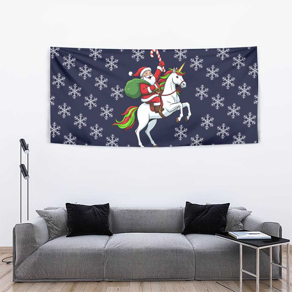 Horse And Santa Claus Christmas Christmas Tapestry Xmas Holiday Patterns - Wonder Print Shop