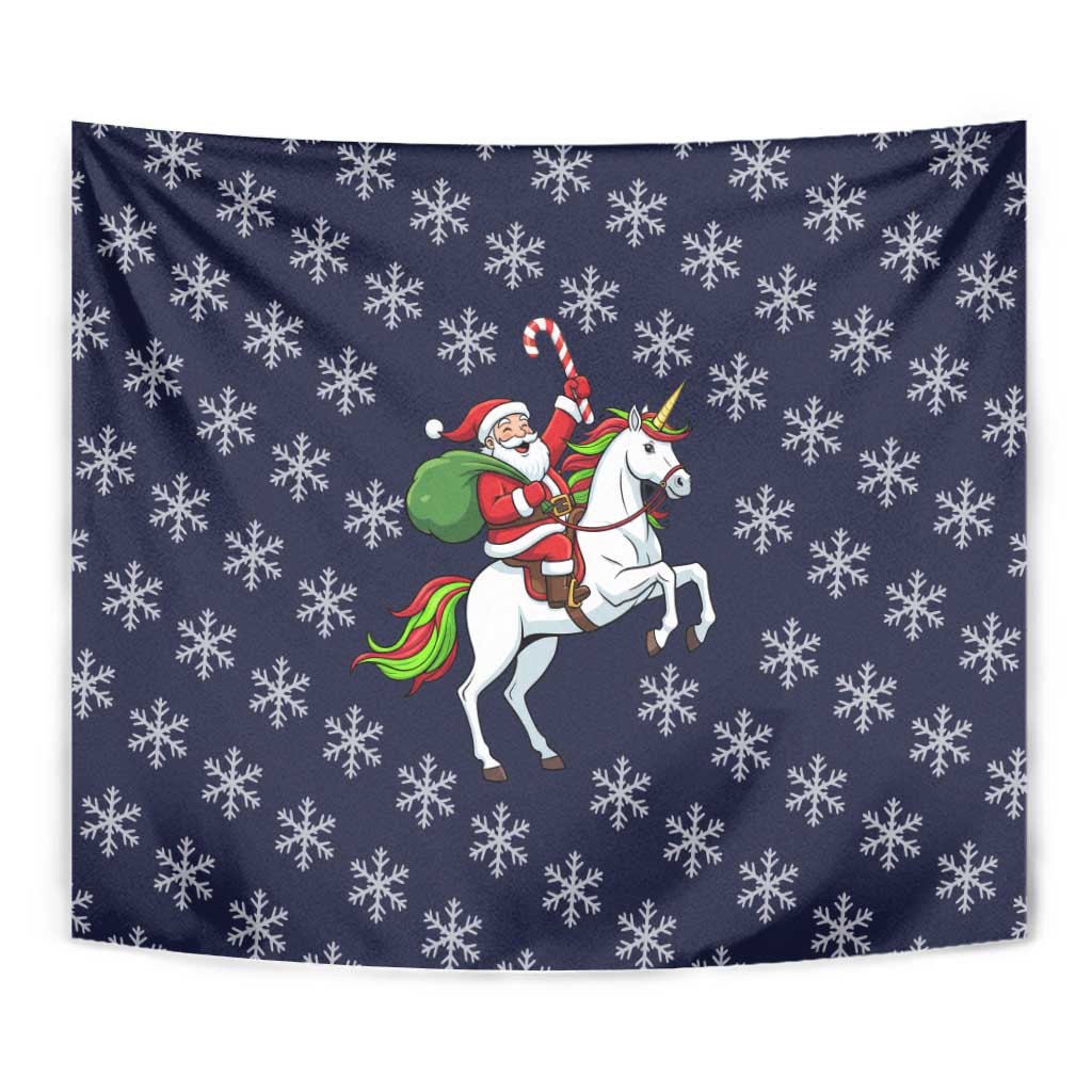 Horse And Santa Claus Christmas Christmas Tapestry Xmas Holiday Patterns - Wonder Print Shop