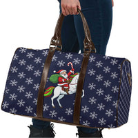 Horse And Santa Claus Christmas Christmas Travel Bag Xmas Holiday Patterns - Wonder Print Shop