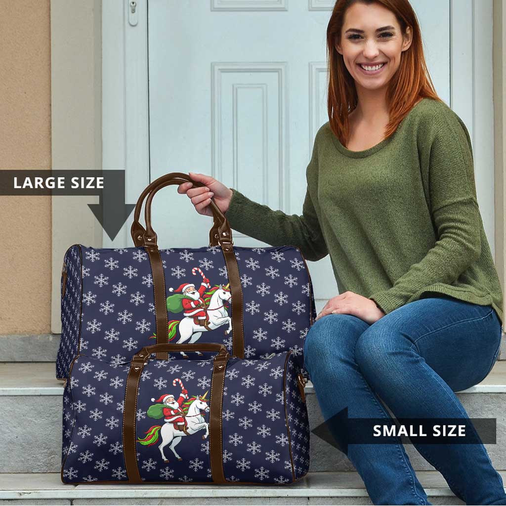 Horse And Santa Claus Christmas Christmas Travel Bag Xmas Holiday Patterns - Wonder Print Shop