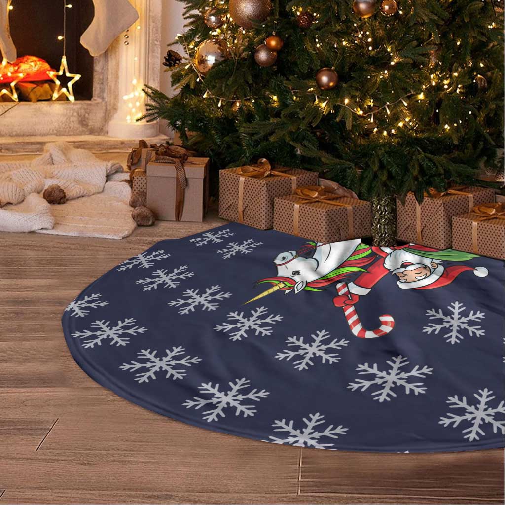 Horse And Santa Claus Christmas Tree Skirt Xmas Holiday Patterns - Wonder Print Shop