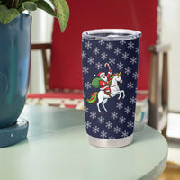 Horse And Santa Claus Christmas Christmas Tumbler Cup Xmas Holiday Patterns - Wonder Print Shop
