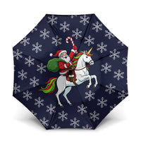 Horse And Santa Claus Christmas Christmas Umbrella Xmas Holiday Patterns - Wonder Print Shop