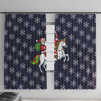 Horse And Santa Claus Christmas Christmas Window Curtain Xmas Holiday Patterns - Wonder Print Shop