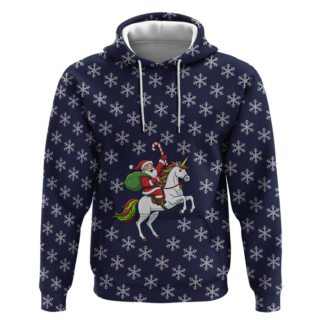 Horse And Santa Claus Christmas Christmas Zip Hoodie Xmas Holiday Patterns - Wonder Print Shop
