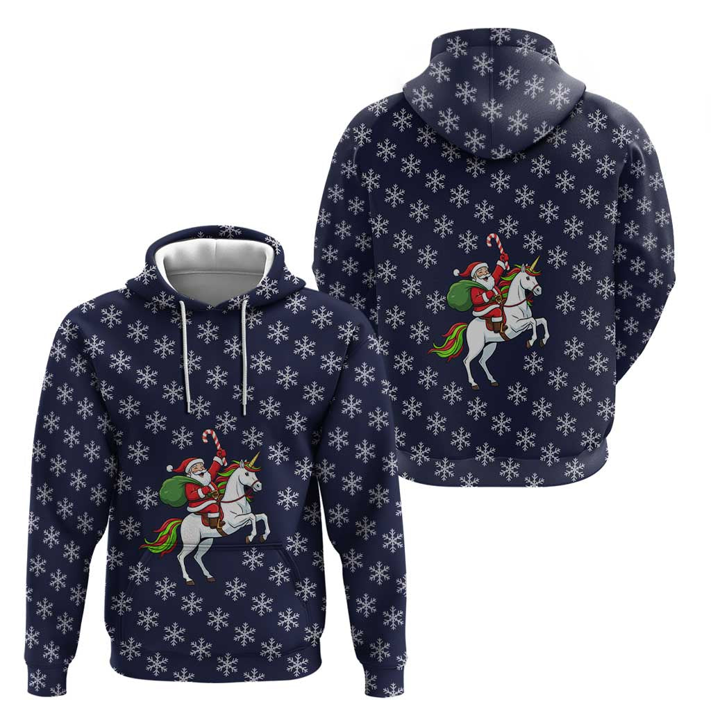 Horse And Santa Claus Christmas Christmas Zip Hoodie Xmas Holiday Patterns - Wonder Print Shop