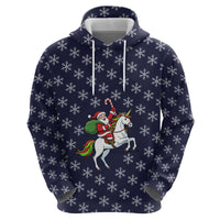 Horse And Santa Claus Christmas Christmas Zip Hoodie Xmas Holiday Patterns - Wonder Print Shop