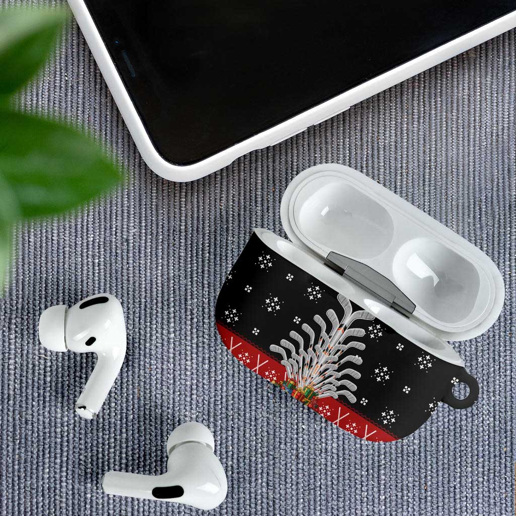 Hockey Is Back Christmas AirPods Case Xmas Holiday Patterns - Wonder Print Shop