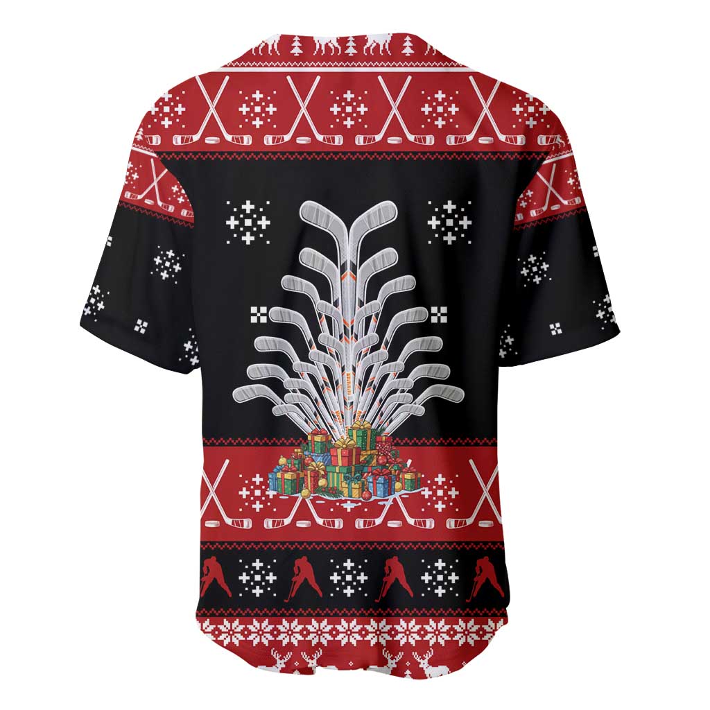 Hockey Is Back Christmas Baseball Jersey Xmas Holiday Patterns - Wonder Print Shop