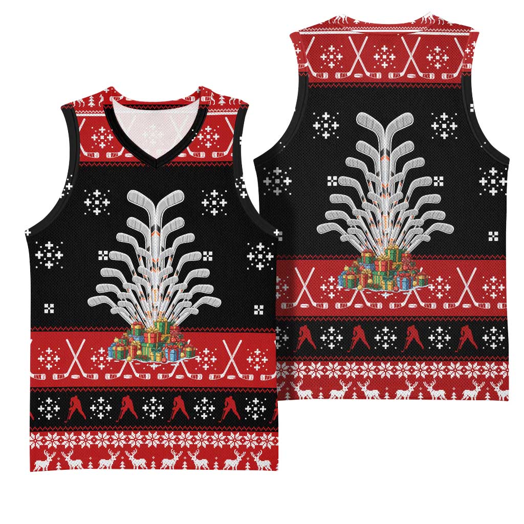 Hockey Is Back Christmas Basketball Jersey Xmas Holiday Patterns - Wonder Print Shop