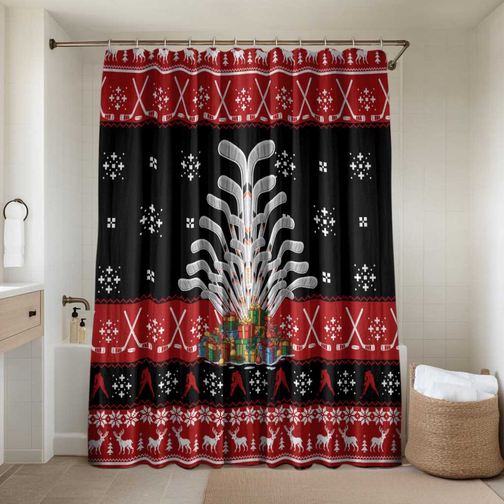 Hockey Is Back Christmas Bathroom Set Xmas Holiday Patterns - Wonder Print Shop
