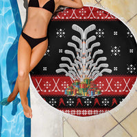 Hockey Is Back Christmas Beach Blanket Xmas Holiday Patterns - Wonder Print Shop