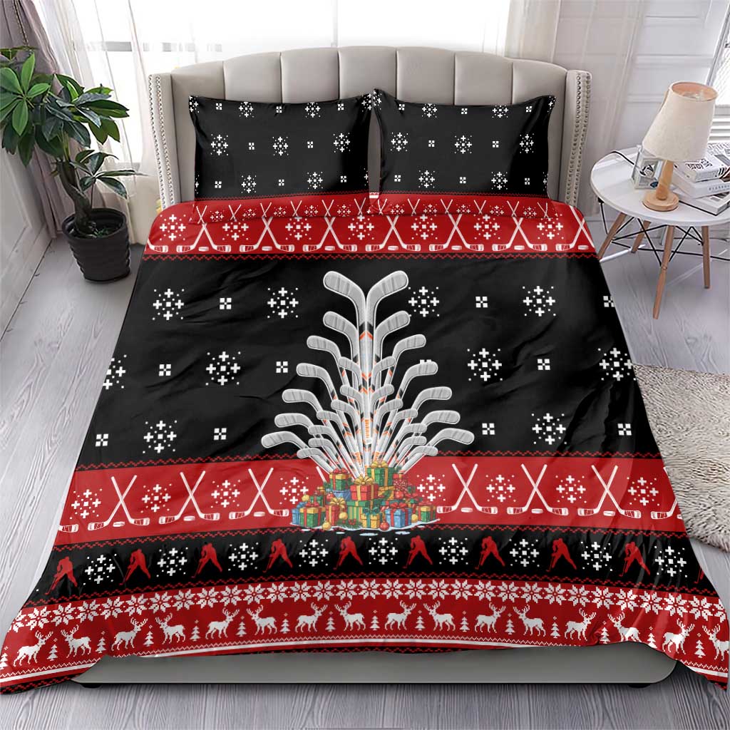 Hockey Is Back Christmas Bedding Set Xmas Holiday Patterns - Wonder Print Shop