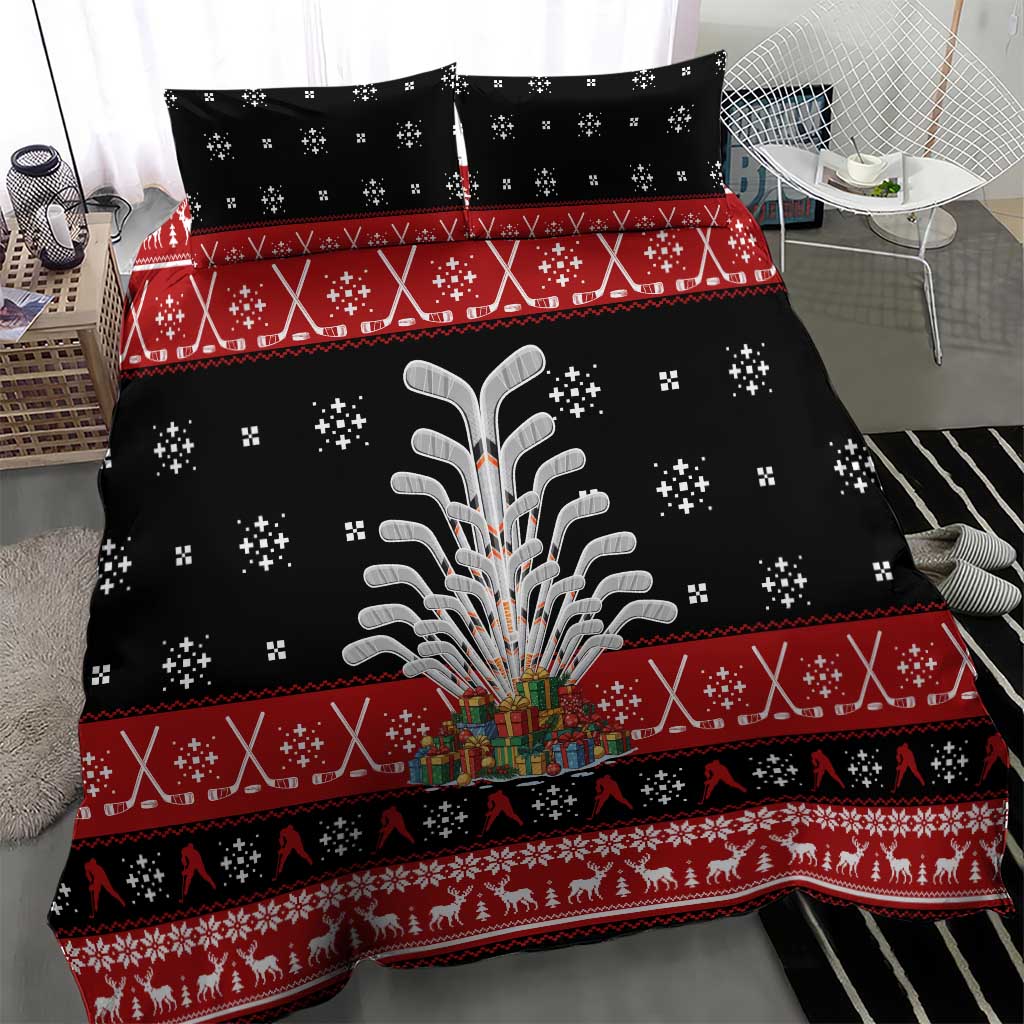 Hockey Is Back Christmas Bedding Set Xmas Holiday Patterns - Wonder Print Shop