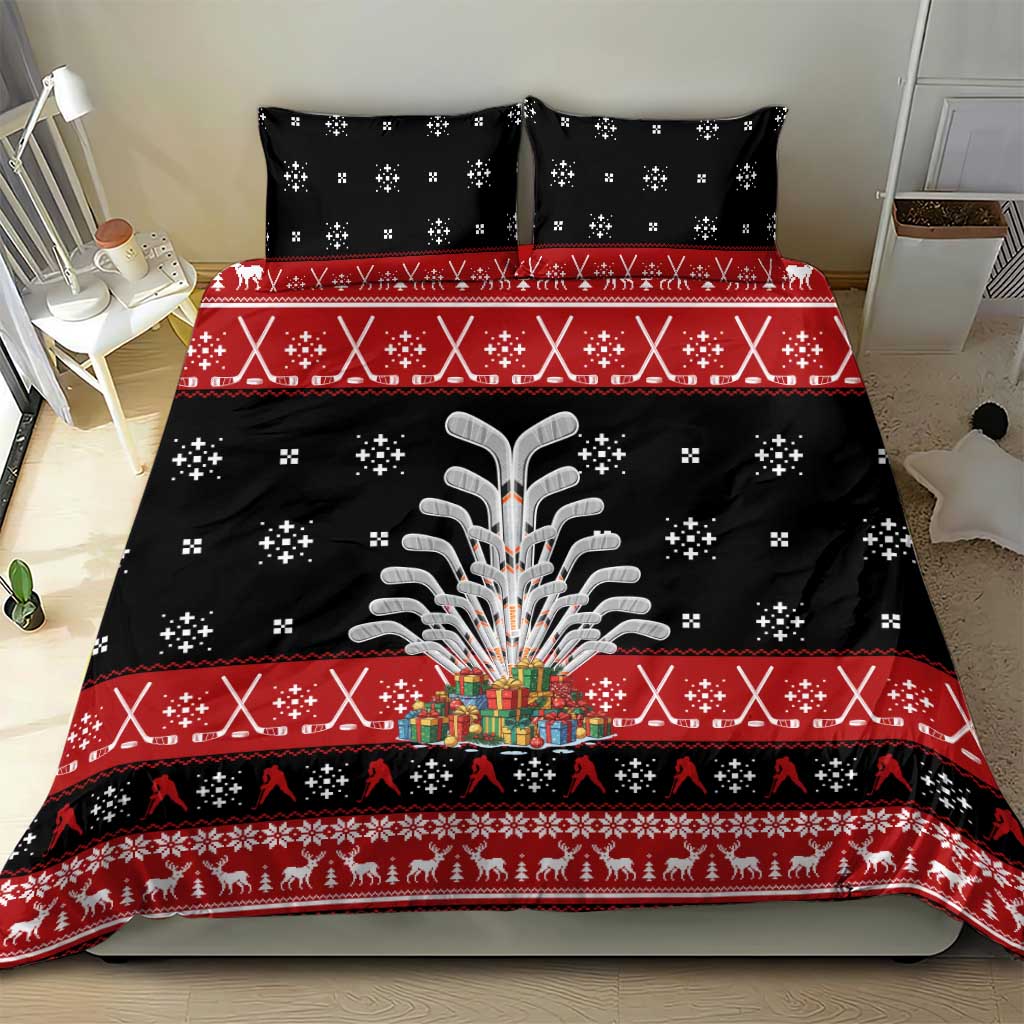 Hockey Is Back Christmas Bedding Set Xmas Holiday Patterns - Wonder Print Shop