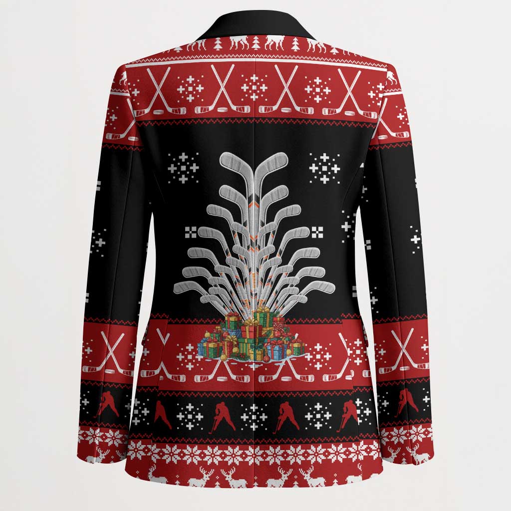Hockey Is Back Christmas Blazer Xmas Holiday Patterns - Wonder Print Shop