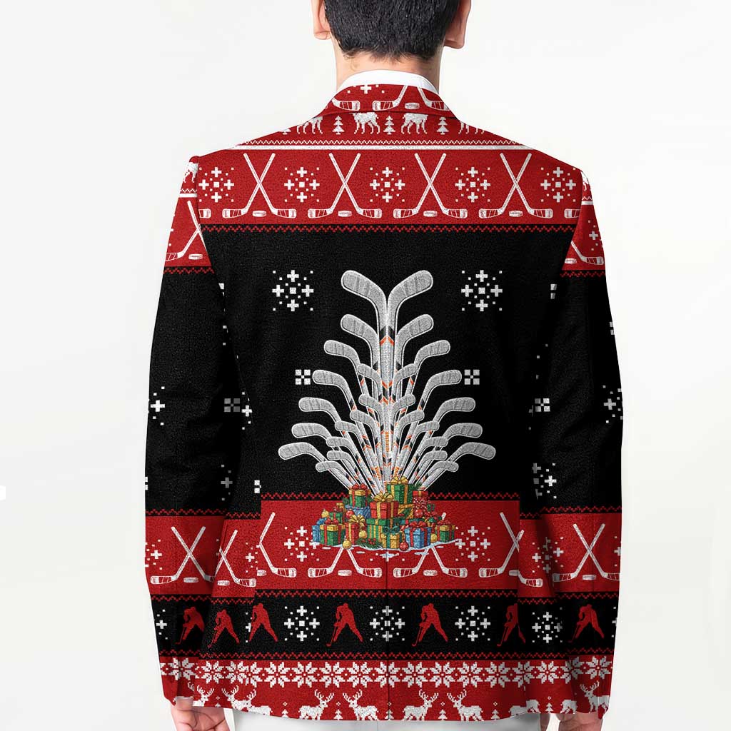 Hockey Is Back Christmas Blazer Xmas Holiday Patterns - Wonder Print Shop