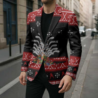Hockey Is Back Christmas Blazer Xmas Holiday Patterns - Wonder Print Shop