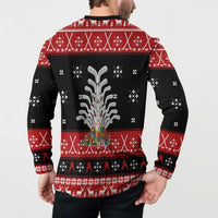 Hockey Is Back Christmas Button Sweatshirt Xmas Holiday Patterns - Wonder Print Shop