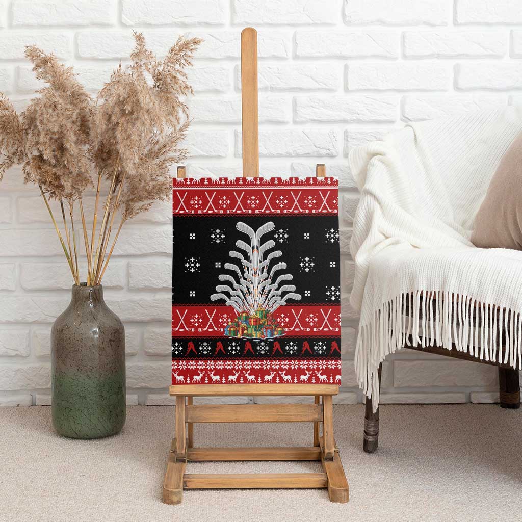 Hockey Is Back Christmas Canvas Wall Art Xmas Holiday Patterns - Wonder Print Shop