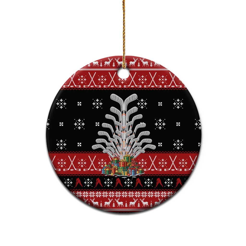Hockey Is Back Christmas Ceramic Ornament Xmas Holiday Patterns - Wonder Print Shop