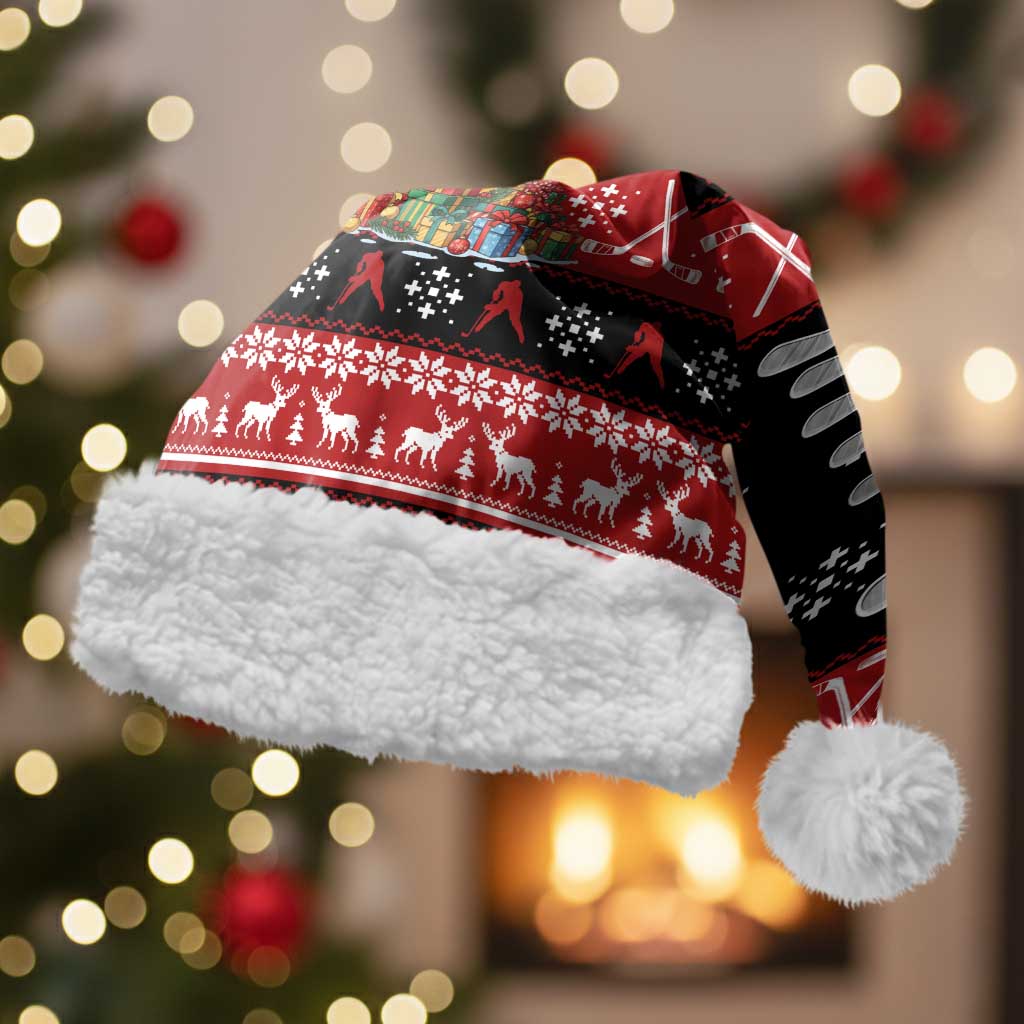 Hockey Is Back Christmas Santa Hat Xmas Holiday Patterns - Wonder Print Shop