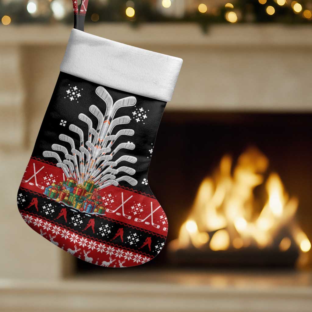 Hockey Is Back Christmas Stocking Xmas Holiday Patterns - Wonder Print Shop