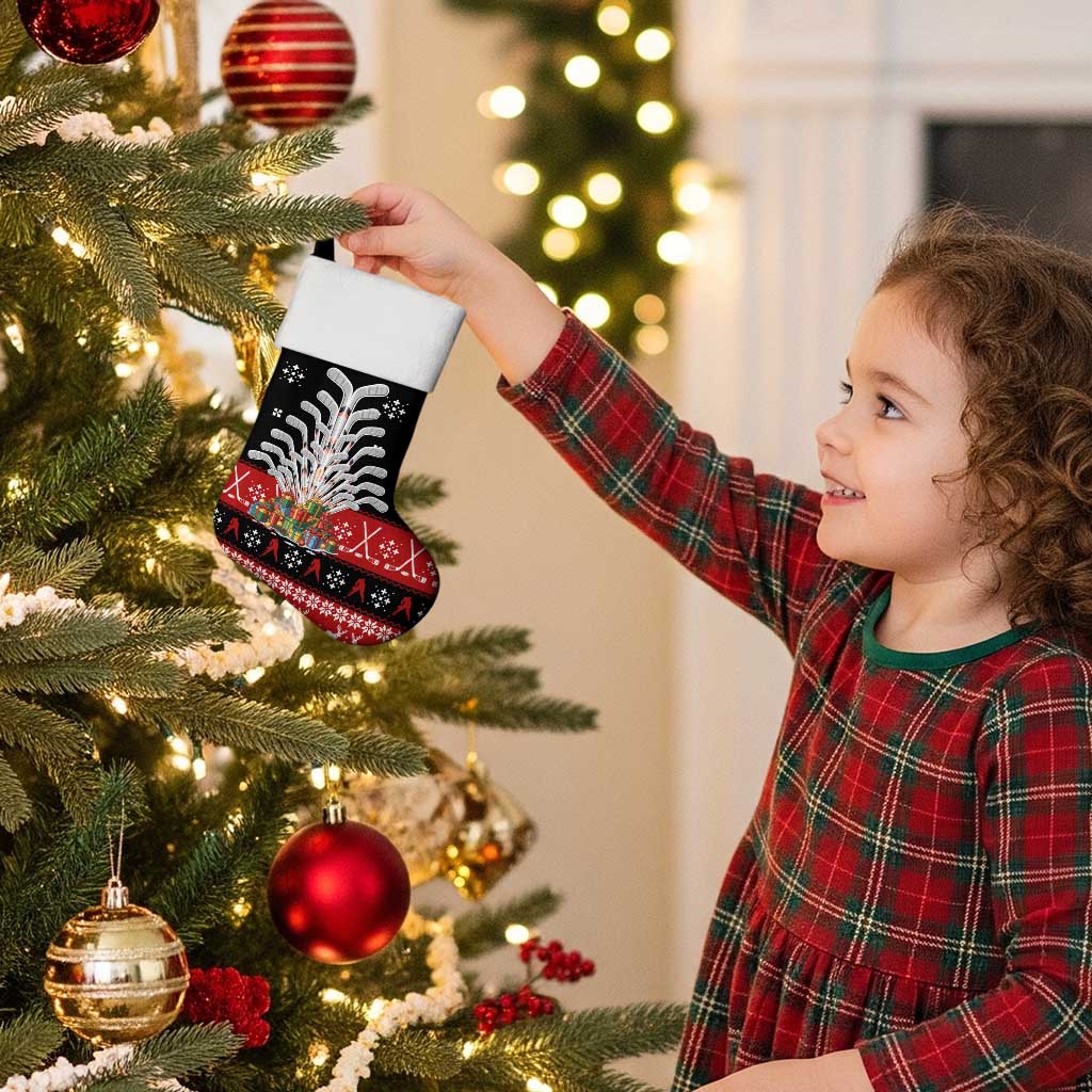 Hockey Is Back Christmas Stocking Xmas Holiday Patterns - Wonder Print Shop