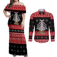 Hockey Is Back Christmas Couples Matching Off Shoulder Maxi Dress and Long Sleeve Button Shirt Xmas Holiday Patterns - Wonder Print Shop