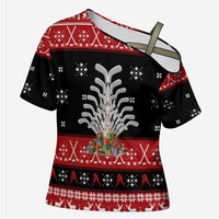 Hockey Is Back Christmas Cross Shoulder Shirt Xmas Holiday Patterns - Wonder Print Shop