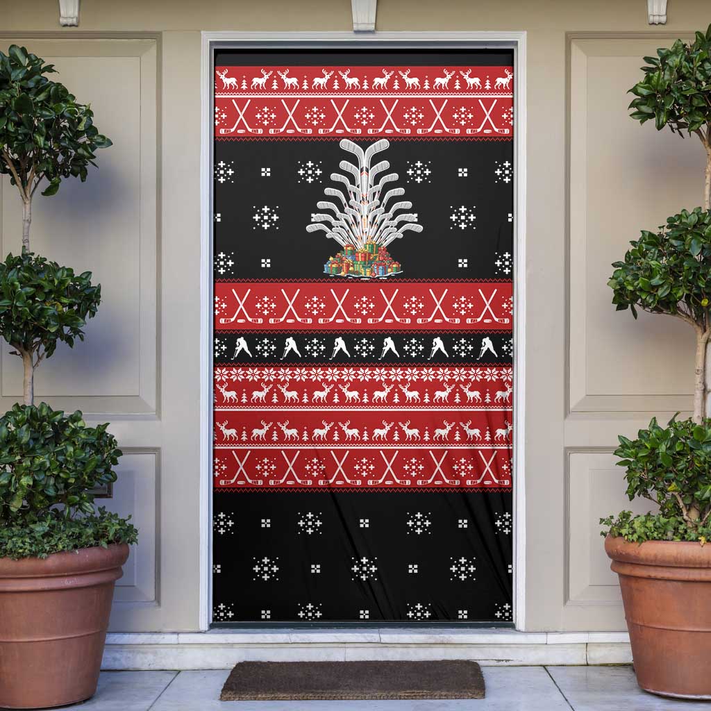Hockey Is Back Christmas Door Cover Xmas Holiday Patterns - Wonder Print Shop