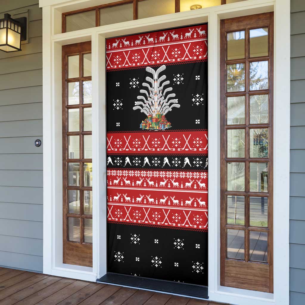 Hockey Is Back Christmas Door Cover Xmas Holiday Patterns - Wonder Print Shop