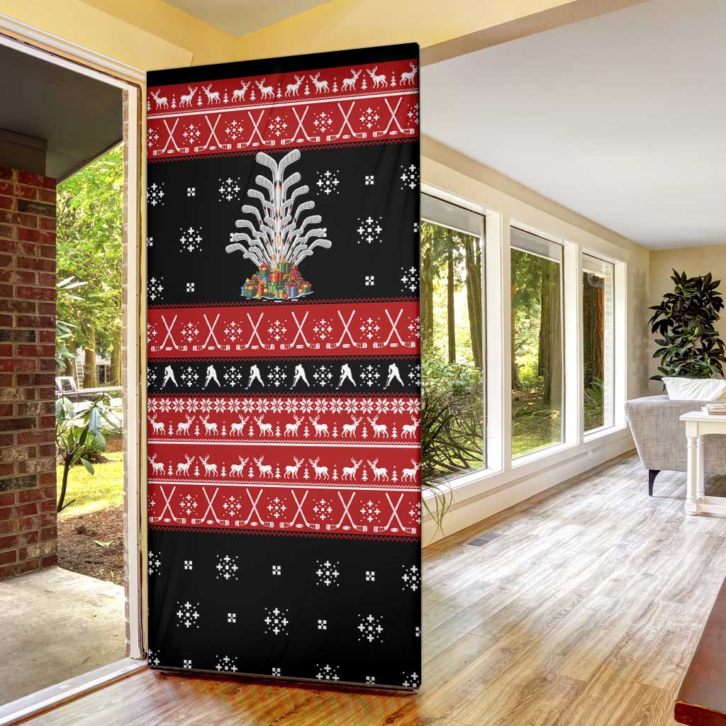 Hockey Is Back Christmas Door Cover Xmas Holiday Patterns - Wonder Print Shop