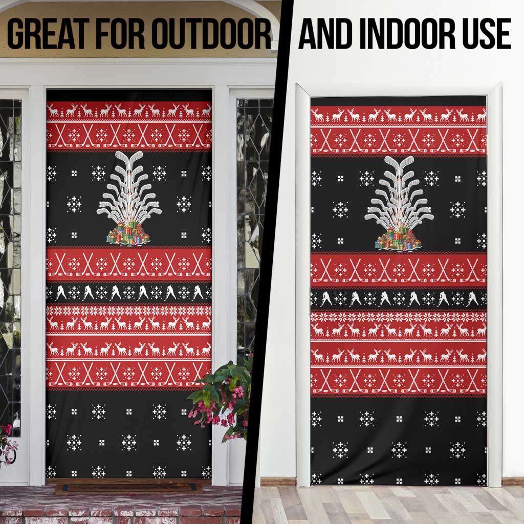 Hockey Is Back Christmas Door Cover Xmas Holiday Patterns - Wonder Print Shop