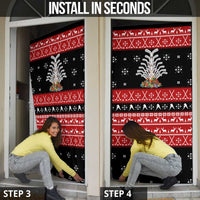 Hockey Is Back Christmas Door Cover Xmas Holiday Patterns - Wonder Print Shop