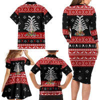 Hockey Is Back Christmas Family Matching Long Sleeve Bodycon Dress and Hawaiian Shirt Xmas Holiday Patterns - Wonder Print Shop