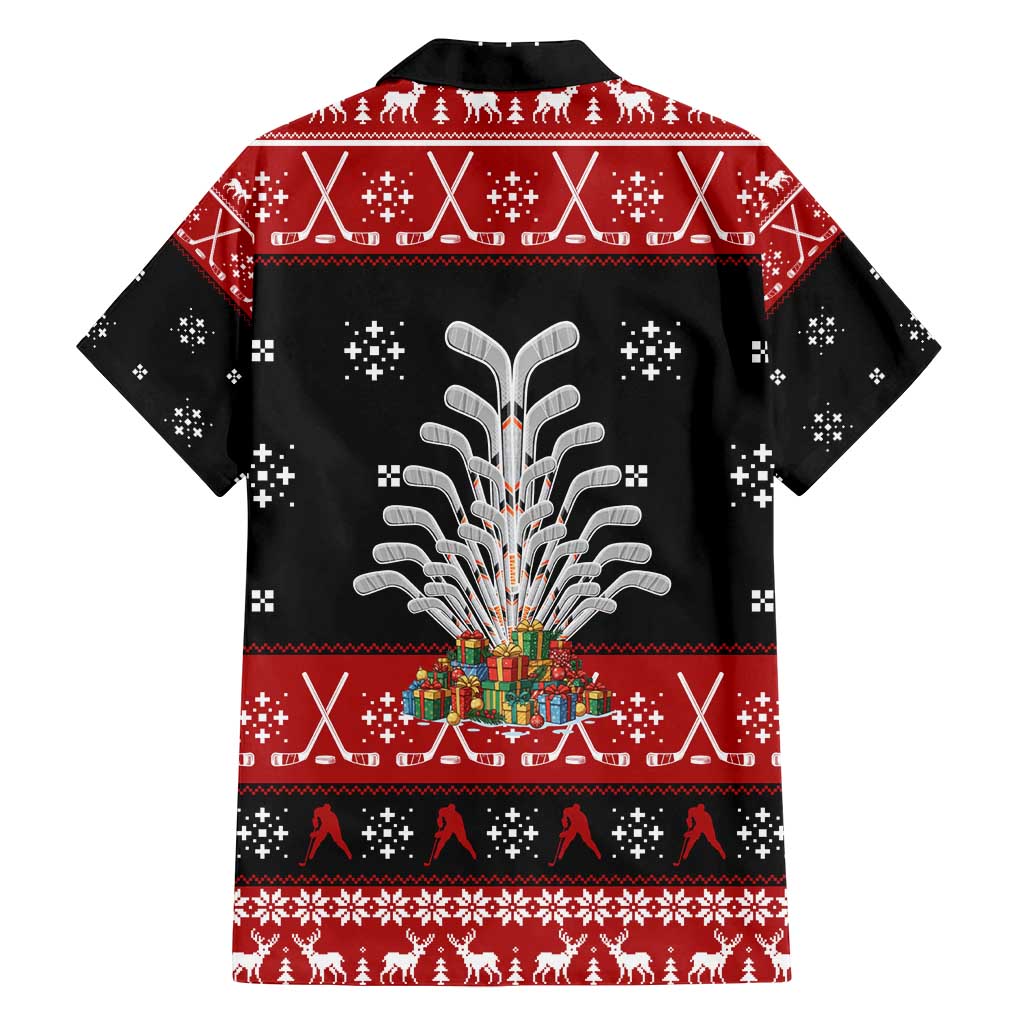 Hockey Is Back Christmas Family Matching Long Sleeve Bodycon Dress and Hawaiian Shirt Xmas Holiday Patterns - Wonder Print Shop