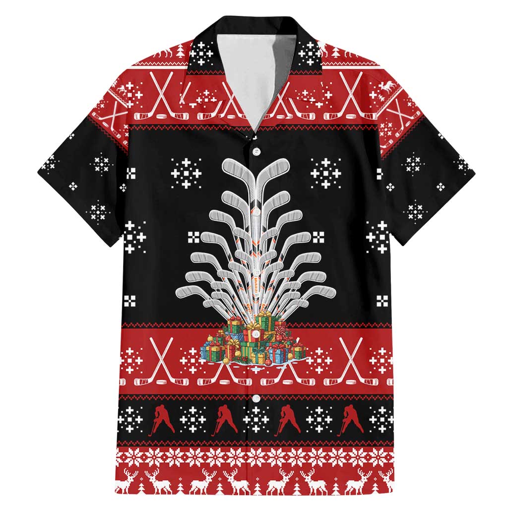 Hockey Is Back Christmas Family Matching Mermaid Dress and Hawaiian Shirt Xmas Holiday Patterns - Wonder Print Shop