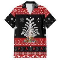 Hockey Is Back Christmas Family Matching Off The Shoulder Long Sleeve Dress and Hawaiian Shirt Xmas Holiday Patterns - Wonder Print Shop