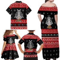 Hockey Is Back Christmas Family Matching Off Shoulder Maxi Dress and Hawaiian Shirt Xmas Holiday Patterns - Wonder Print Shop