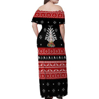 Hockey Is Back Christmas Family Matching Off Shoulder Maxi Dress and Hawaiian Shirt Xmas Holiday Patterns - Wonder Print Shop