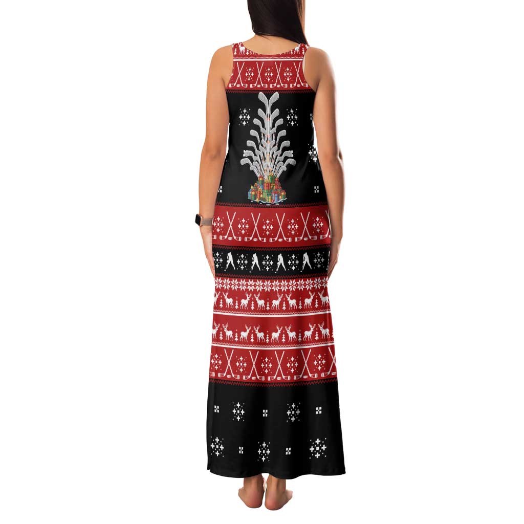 Hockey Is Back Christmas Family Matching Tank Maxi Dress and Hawaiian Shirt Xmas Holiday Patterns - Wonder Print Shop