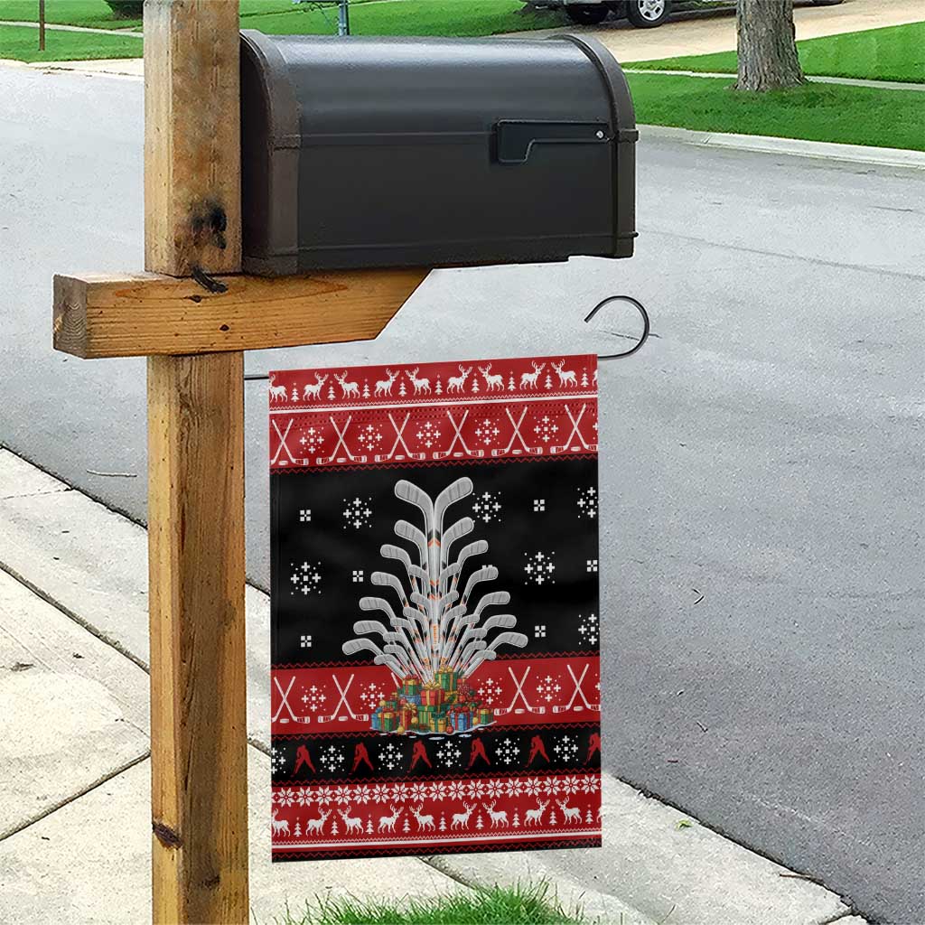 Hockey Is Back Christmas Garden Flag Xmas Holiday Patterns - Wonder Print Shop