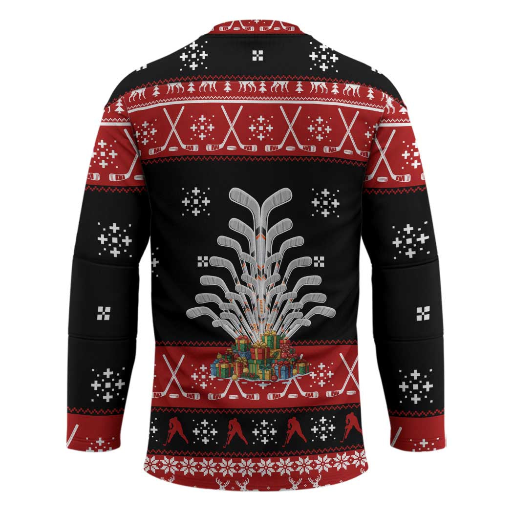 Hockey Is Back Christmas Hockey Jersey Xmas Holiday Patterns - Wonder Print Shop