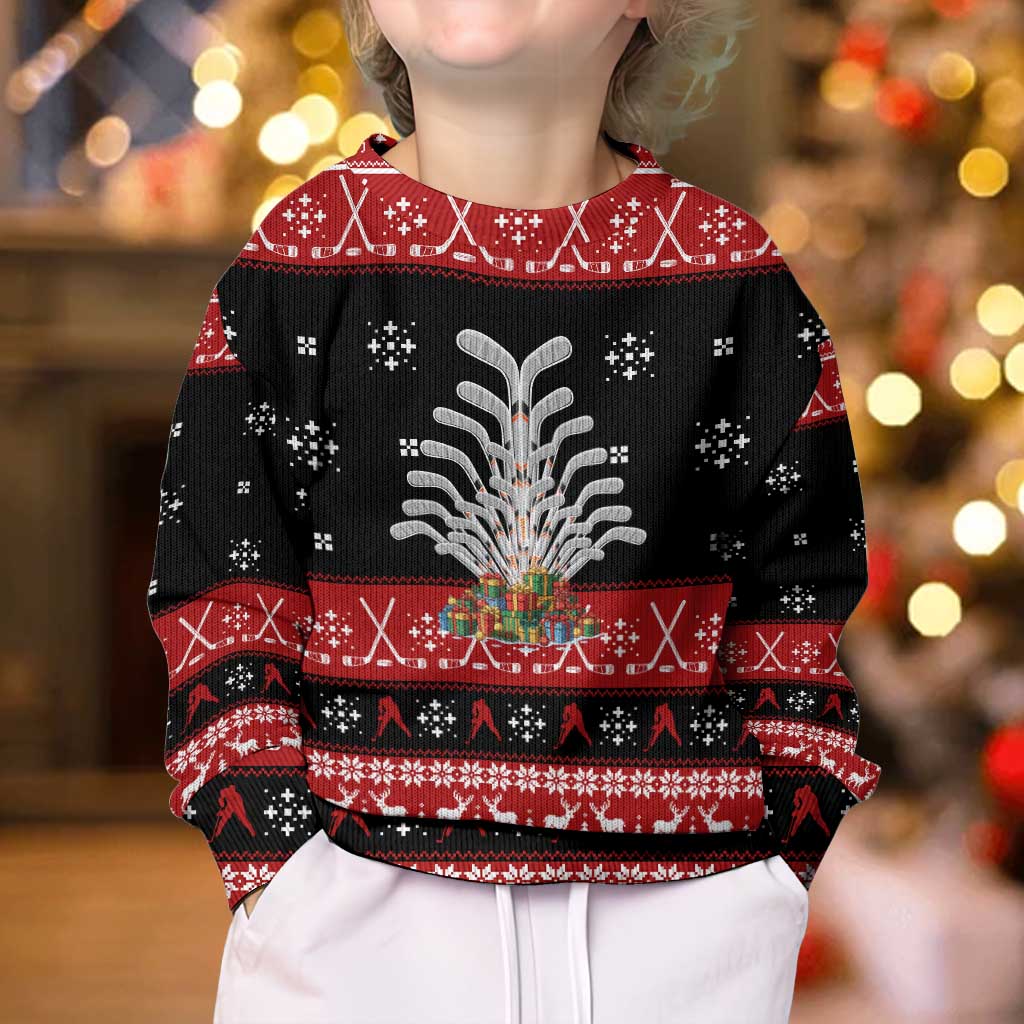 Hockey Is Back Christmas Kid Ugly Christmas Sweater Xmas Holiday Patterns - Wonder Print Shop