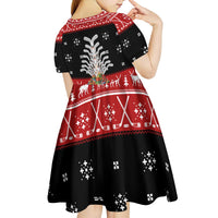 Hockey Is Back Christmas Kid Short Sleeve Dress Xmas Holiday Patterns - Wonder Print Shop