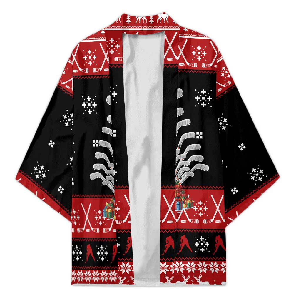 Hockey Is Back Christmas Kimono Xmas Holiday Patterns - Wonder Print Shop