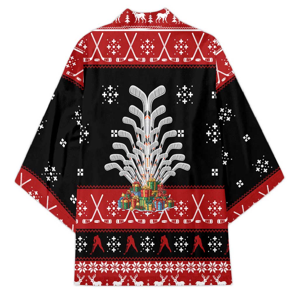 Hockey Is Back Christmas Kimono Xmas Holiday Patterns - Wonder Print Shop